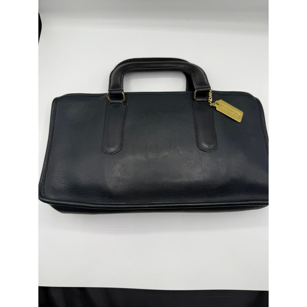 RARE NYC Vintage Coach Navy Slim Satchel Bonnie Cashin Era + Brass Tag - Picture 7 of 14